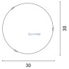 Πλαφονιέρα τοίχου Φ30 E27 "PAROS" ΛΕΥΚΟ/ΝΙΚΕΛ EUROLAMP 145-22404
