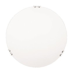 Πλαφονιέρα τοίχου Φ30 E27 "PAROS" ΛΕΥΚΟ/ΝΙΚΕΛ EUROLAMP 145-22404