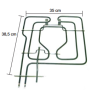 Upper oven heating element for SIEMENS/PITSOS/NEFF cookers