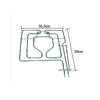 Αντίσταση (220volt, 2800watt) άνω φούρνου κουζίνας PITSOS/SIEMENS/BOSCH