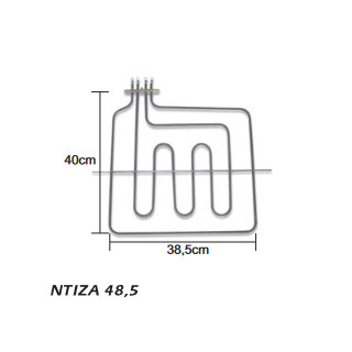 Αντίσταση με γκρίλ (3000 watt - 220volt με λοξή βάση) άνω φούρνου κουζίνας ELCO ELCO APM0038