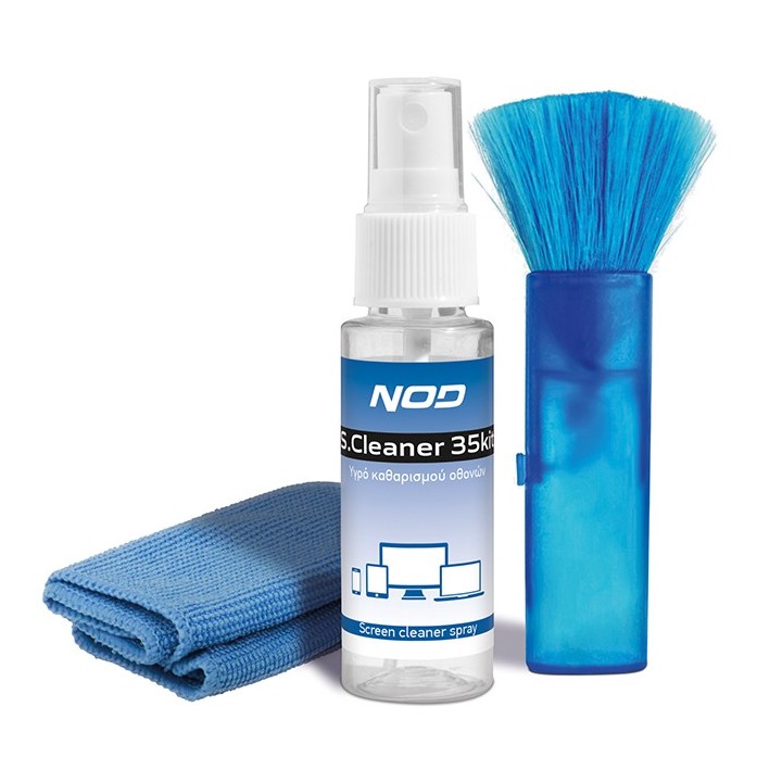 NOD S.CLEANER 35KIT 3-σε-1 σετ καθαρισμού οθονών, 35ml MELICONI 141-0236