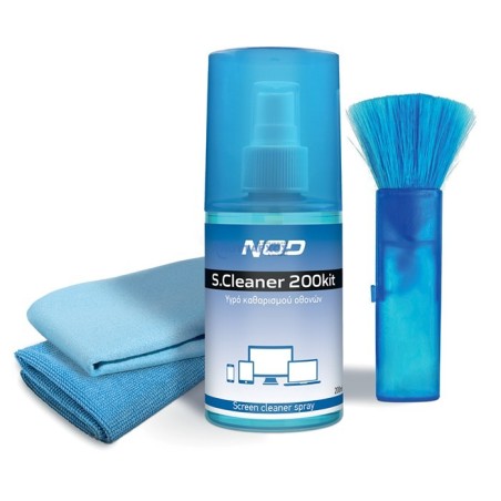 NOD S.CLEANER 200KIT 4-σε-1 σετ καθαρισμού οθονών, 200ml MELICONI 141-0237