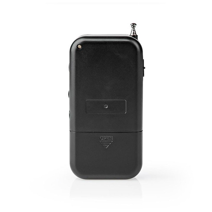 Μini φορητό ραδιόφωνο FM/ΑΜ, σε μαύρο/ασημί χρώμ NEDIS NEDIS 233-1848