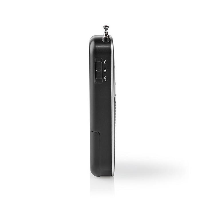 Μini φορητό ραδιόφωνο FM/ΑΜ, σε μαύρο/ασημί χρώμ NEDIS NEDIS 233-1848