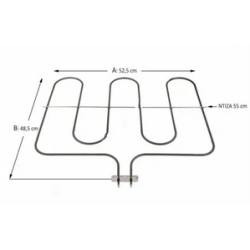 Αντίσταση κάτω φούρνου κουζίνας (1700W 230V) MIELE replica MIELE AKM0048
