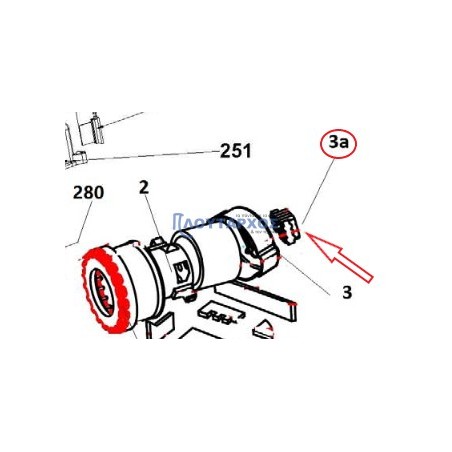 Βάση πίσω μοτέρ σκούπας HOOVER original HOOVER SKFLA0005