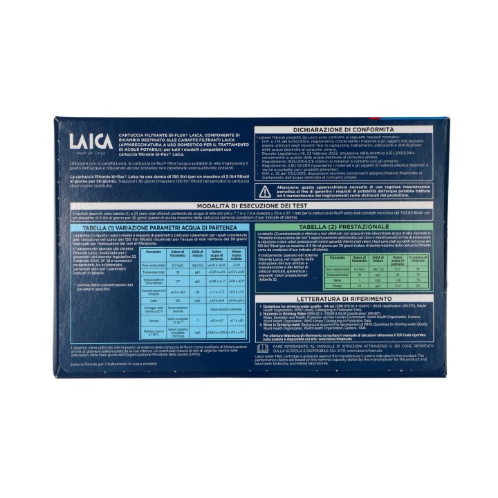 Φίλτρο ανταλλακτικό κανάτας νερού BI-FLUX LAICA original ΓΕΝΙΚΗΣ ΧΡΗΣΗΣ F4S