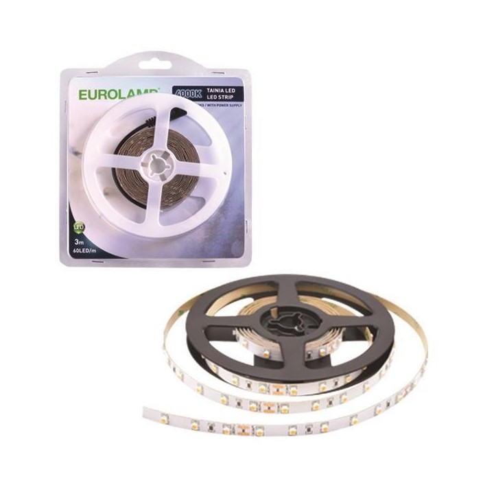 Ταινία Led κίτ 3 μέτρων 4000K 10W/m EUROLAMP EUROLAMP 147-70010