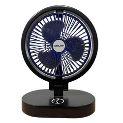 Ανεμιστήρας επιτραπέζιος φωτιζόμενο LED Φ16 5W 5V μαύρος EUROLAMP 300-20513