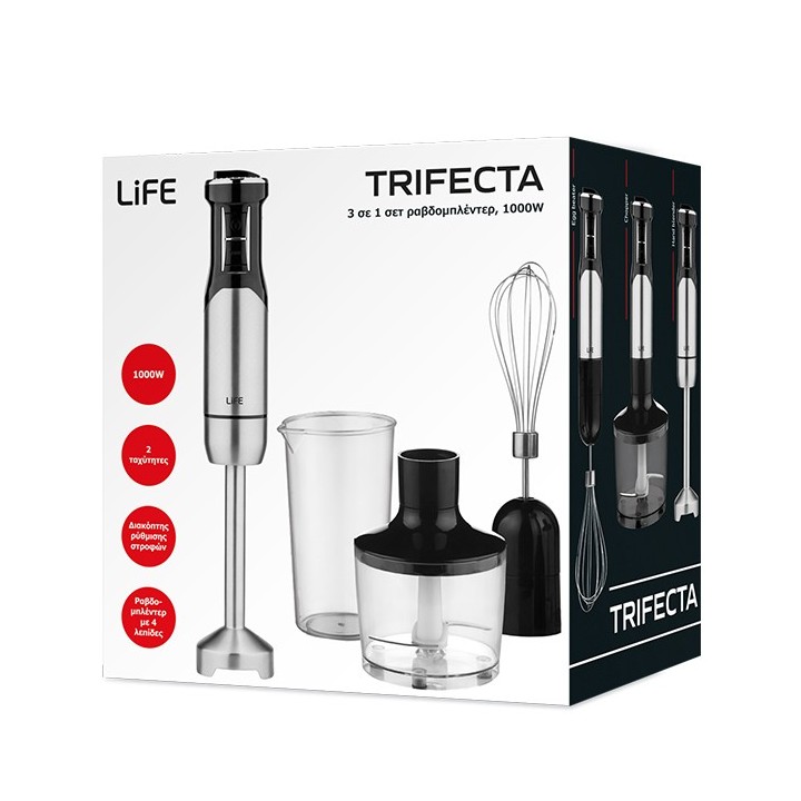 LIFE Ραβδομπλέντερ 3 σε 1 σετ , 1000W TRIFECTA LIFE TRIFECTA | plou...