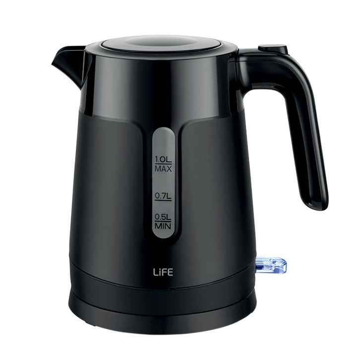 Βραστήρας 1L, 1300-1500W LIFE ELEMENT ΜΑΥΡΟ LIFE ELEMENT BLACK