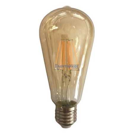 Λάμπα LED Filament GOLD γλόμπος διάφανη 10W ST64 E27 2500Κ DIMMABLE EUROLAMP EUROLAMP LFIL2510