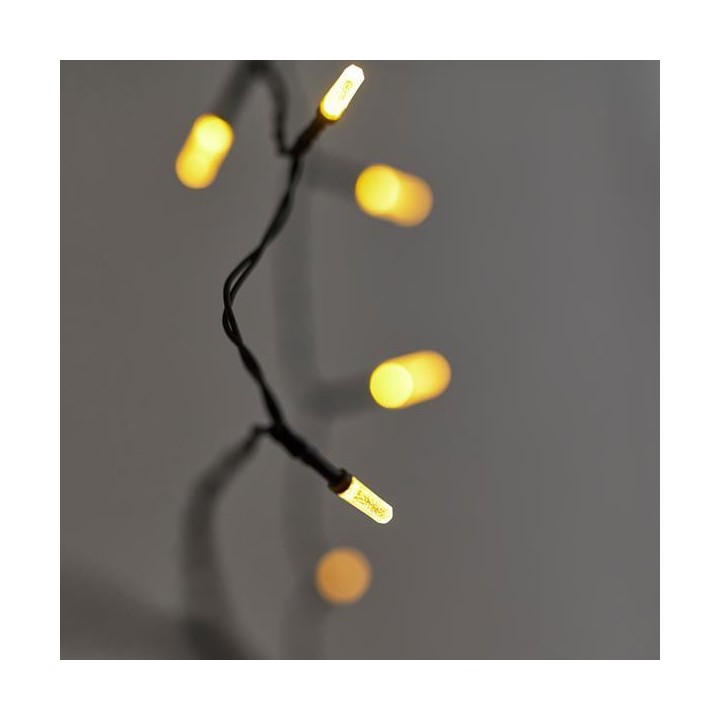 Λαμπάκια led εσωτερικού και εξωτερικού χώρου σειρά 80L, με ηλιακό συλλέκτη και αισθητήρα φωτός με πράσινο καλώδιο θερμόχρώμα ...