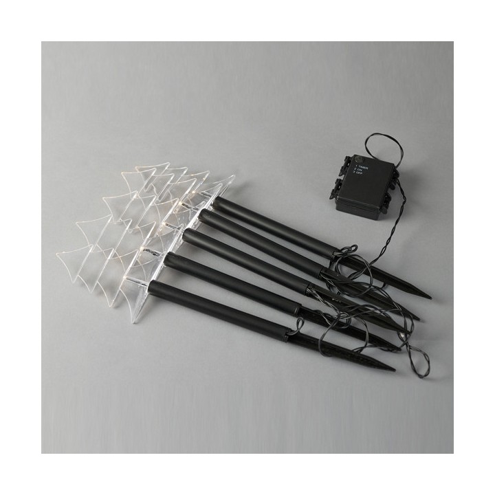 Δέντρα με ραβδί για κάρφωμα στο έδαφος led εσωτερικού και εξωτερικού με ηλιακό συλλέκτη και αισθητήρα φωτός με θερμό χρώμα EU...