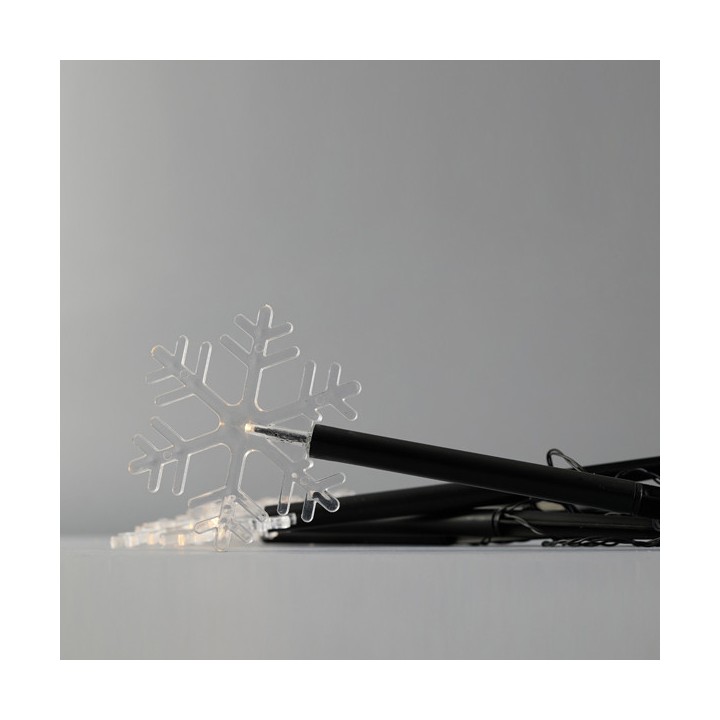 Χιονονιφάδες με ραβδί για κάρφωμα στο έδαφος led εσωτερικού και εξωτερικού με ηλιακό συλλέκτη και αισθητήρα με θερμό χρώμα EU...