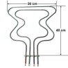Upper oven heating element for AEG/ELECTROLUX/ZANUSSI replica