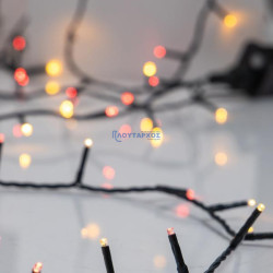 Λαμπάκια led σε σειρά 240L, με πράσινο καλώδιο και θερμό – κόκκινο χρώμα με 8 πρόγραμμα και μνήμη EUROLAMP 600-13294