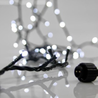 Λαμπάκια led σε σειρά 100L, με πράσινο καλώδιο και λευκό χρώμα με 8 πρόγραμμα και μνήμη επεκτεινόμενα EUROLAMP 600-11300