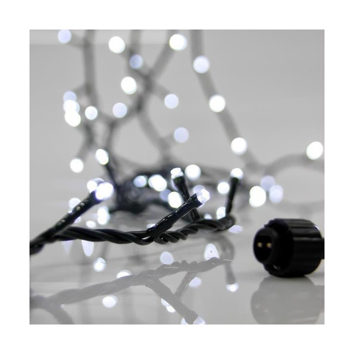 Λαμπάκια led σε σειρά 100L, με πράσινο καλώδιο και λευκό χρώμα με 8 πρόγραμμα και μνήμη επεκτεινόμενα EUROLAMP 600-11300