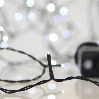 Λαμπάκια led σε σειρά 240L, με πράσινο καλώδιο και λευκό χρώμα με 8 πρόγραμμα και μνήμη EUROLAMP 600-11530