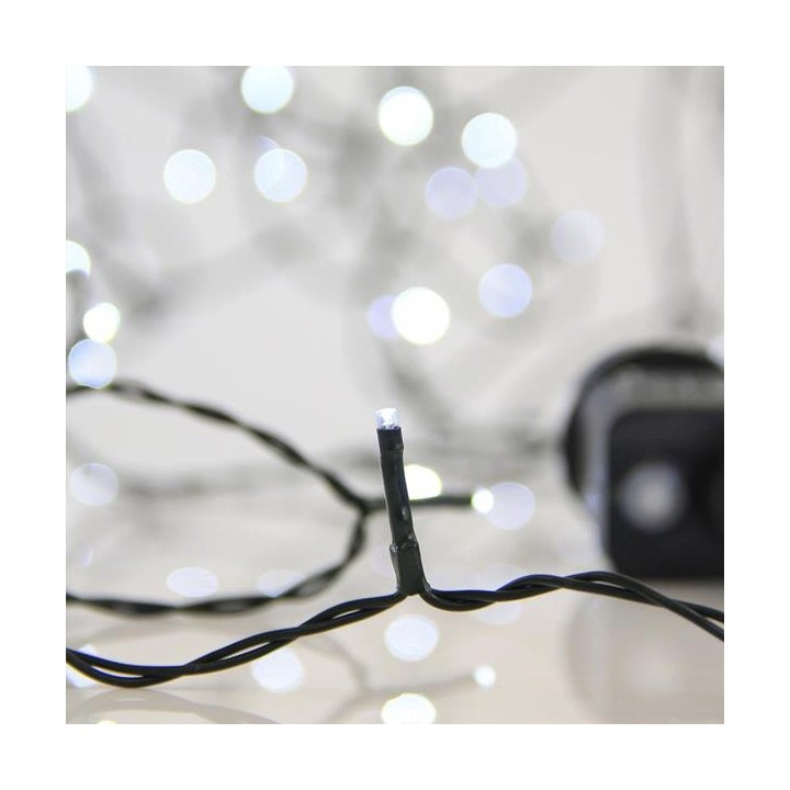 Λαμπάκια led εσωτερικού και εξωτερικού χώρου σε σειρά 300L, με πράσινο καλώδιο και λευκό χρώμα με 8 πρόγραμμα και μνήμη EUROL...