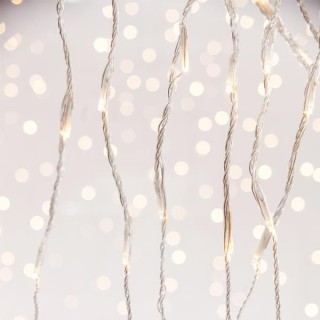 Λαμπάκια led κουρτίνα 200x100cm εσωτερικού και εξωτερικού χώρου σε σειρά 240L με λευκό καλώδιο και θερμά led χρώμα EUROLAMP 6...