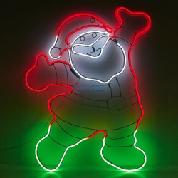 Άγιος Βασίλης με φωτοσωλήνα NEON 5m 61x78cm 600-23108