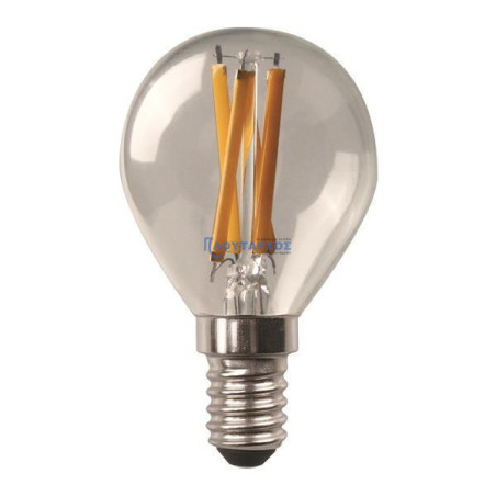 Λάμπα led σφαιρική crossed filament 6.5W E14 G45 3000Κ EUROLAMP EUROLAMP LG456.530