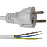 White 3x1mm 2m power cord for general use