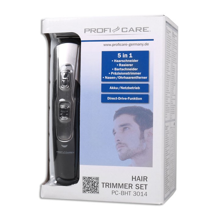 Κουρευτική- Ξυριστική μηχανή για μαλλιά και γένια, κιτ 5 σε 1, με επαναφορτιζόμενη μπαταρία. LIFE PROFI CARE PC-BHT 3014