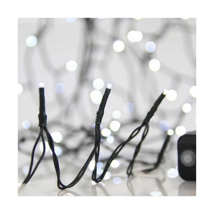 Λαμπάκια led σε σειρά 1500L, με πράσινο καλώδιο και λευκό ψυχρό χρώμα με 8 πρόγραμμα και μνήμη EUROLAMP 600-13620