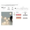 Λαμπάκια led θερμό λευκό με ακρυλικές μπάλες Φ2cm σε σειρά 80L, με ασημί σύρμα και θερμό λευκό χρώμα και προέκταση EUROLAMP 6...