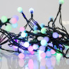 Λαμπάκια led OPAL με μπάλες Φ1cm σε σειρά 80L, με πράσινο καλώδιο και χρωματιστά RGB χρώμα EUROLAMP 600-11916