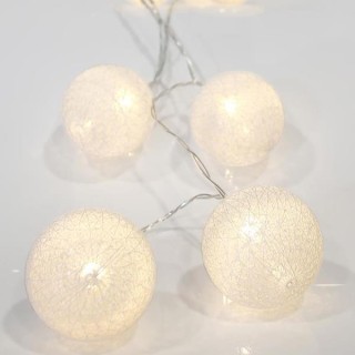 Λαμπάκια μπαταρίας led εσωτερικού και εξωτερικού χώρου σειράς 10L λευκό καλώδιο θερμό χρώμα EUROLAMP 600-11112