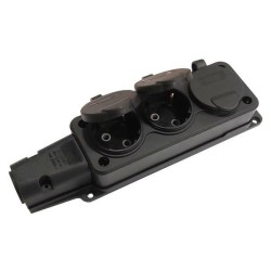 Τρίπριζο πλαγίας καοτσούκ χωρίς καλώδιο ΓΕΝΙΚΗΣ ΧΡΗΣΗΣ ΓΕΝΙΚΗΣ ΧΡΗΣΗΣ 147-16204