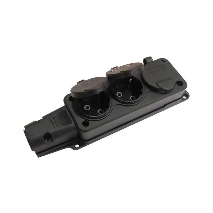 Τρίπριζο πλαγίας καοτσούκ χωρίς καλώδιο ΓΕΝΙΚΗΣ ΧΡΗΣΗΣ ΓΕΝΙΚΗΣ ΧΡΗΣΗΣ 147-16204