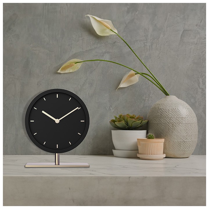 Επιτραπέζιο αναλογικό ρολόι με μεταλλική βάση. LIFE AENAO