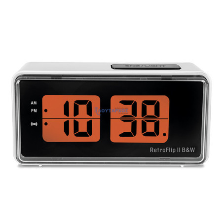 Ψηφιακό ρολόι / ξυπνητήρι με οθόνη LCD και retro flip design LIFE RETROFLIP II B&W