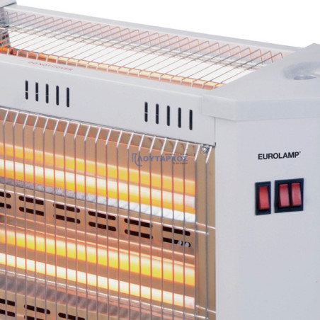 Θερμάστρα χαλαζία 3 σε 1 Eurolamp 2400W, με ανεμιστήρα και υγραντήρα σε λευκό χρώμα EUROLAMP 147-29151