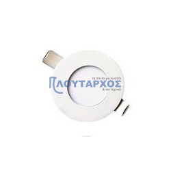 Φωτιστικό χωνευτό spot slim 3W Φ85 6500K λευκό EUROLAMP EUROLAMP 145-68600