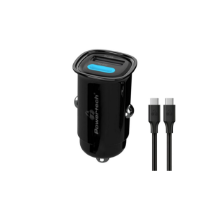 Universal φορτιστής αυτοκινήτου USB/USB TYPE-C 30W σε μαύρο χρώμα  USB0017B