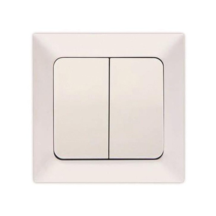 Διακόπτης χωνευτός K/R λευκός NEAD/EUROLAMP EUROLAMP 152-12002