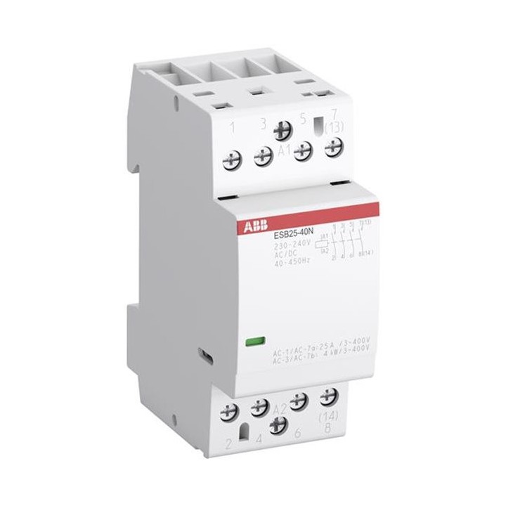 Ρελέ ισχύος ράγας 25A 240VAC/DC 4NO ABB ESB25-40N