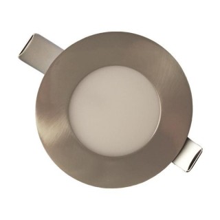 Φωτιστικό χωνευτό led slim Φ85 3W 4000K ασημί EUROLAMP EUROLAMP 145-68604