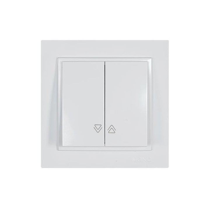 Μπουτόν ρολλών χωνευτός λευκός MONO EUROLAMP DYH0013