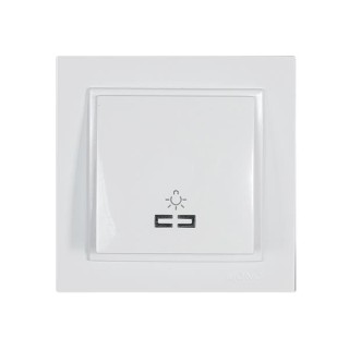 Μπουτόν κλιμακοστασίου με λαμπάκι χωνευτό λευκό MONO EUROLAMP 152-10110