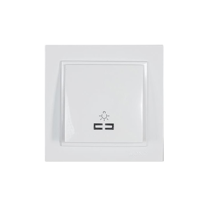 Μπουτόν κλιμακοστασίου με λαμπάκι χωνευτό λευκό MONO EUROLAMP 152-10110