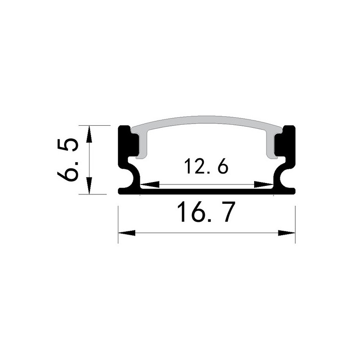 Προφίλ αλουμινίου χωνευτό για ταινία Led 2000*24,7*16,8 90° EUROLAMP PLED167650