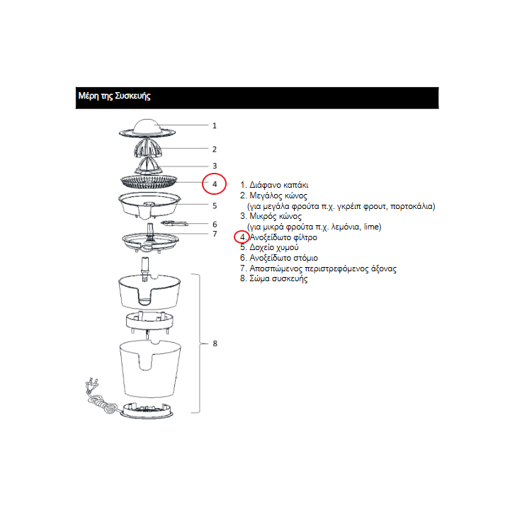 Φίλτρο (σουρωτήρι) ανοξείδωτο λεμονοστίφτι (στυπτήριου) Juicy IZ-6300 IZZY original IZZY LESIT0003
